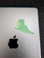 Zen Yoga Frog Sticker | Vinyl Yoga Sticker, Laptop Sticker, Kindle Sticker, Zen Sticker