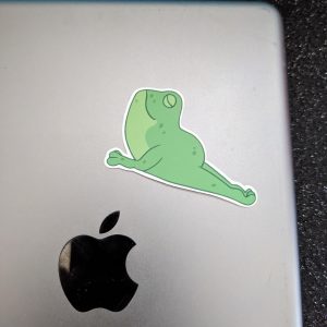 Zen Yoga Frog Sticker | Vinyl Yoga Sticker, Laptop Sticker, Kindle Sticker, Zen Sticker