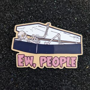 Ew, People | Skeleton chilling in a coffin funny sticker | Coffin Sticker, Skeleton Sticker, Halloween Sticker