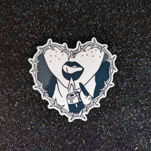 Barbed wire heart sticker | Gothic stickers, Cute stickers, Halloween stickers, Lighter stickers
