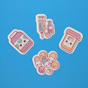 Cute kawaii pharmacy stickers, pharmacist sticker for laptop, pharmacy gift, medical gifts for nurse