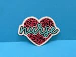 Cheetah print nurse heart sticker | Nursing Sticker, Nurse Gift, Nursing Student, Tumbler Sticker