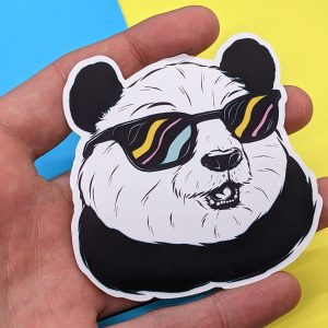 Rad Panda Sticker - Cute Animal Sticker, Cute Sticker, Panda Lovers Gift
