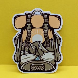 Aesthetic Camping Sticker, nature sticker, outdoors sticker, adventure sticker, car decal, backpacking sticker