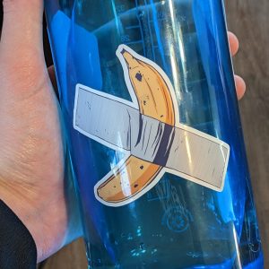 Duct Taped Banana Sticker - Funny Sticker, Pop art Sticker, Vinyl Sticker for Water Bottles, Laptops
