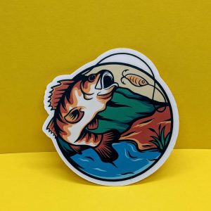 Bass Fishing Sticker, Fishing Sticker, Boat Sticker, Tackle Box Sticker, Fishing Decal