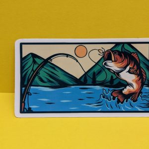 Bass Fishing Sticker #002, Fishing Sticker, Boat Sticker, Tackle Box Sticker, Fishing Decal