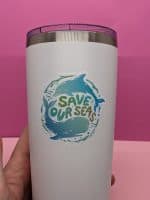 Save our seas Sticker - Whale Sticker - Dolphin Sticker - Ocean Life Sticker - Conservation - Laptop Sticker