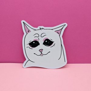 Sad white cat sticker | Cute sticker, Feline sticker, Laptop Sticker