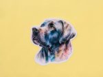 Cute Labrador Sticker // Watercolor Dog Decal for Dog Lovers, Laptops, Phones, Water bottles