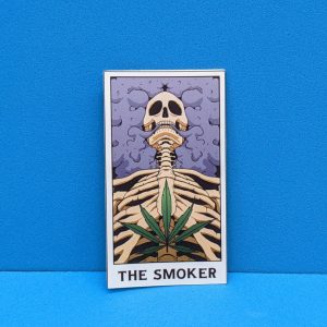Weed Tarot Card Sticker // Macabre Skeleton Decal for laptop, car , kindle, water bottle, gift
