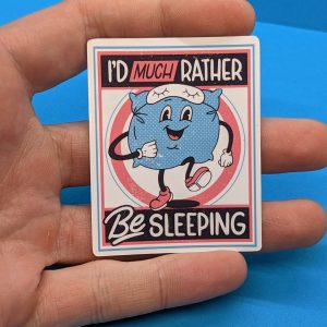 Nap Enthusiast: 'Rather Be Sleeping' Sticker | Introvert Sticker, Laptop Sticker, Funny Sticker