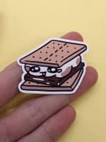 Cute Kawaii Smore Sticker | Kawaii Stickers, Cute Stickers, Laptop Stickers, Camping Stickers, Smore's