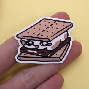 Cute Kawaii Smore Sticker | Kawaii Stickers, Cute Stickers, Laptop Stickers, Camping Stickers, Smore's