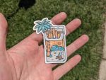 Beach View Aesthetic Smoke Pack Sticker - Unique Vinyl Decal for Laptops, Water Bottles, Phone Cases