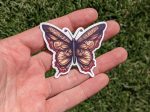 Steampunk Butterfly Sticker - Vintage-Inspired Vinyl Decal for Laptops, Water Bottles, Phone Cases
