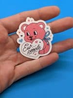 Lovable Loners: Cute Bear 'Ew People' Sticker, Introvert sticker, cute sticker, laptop sticker
