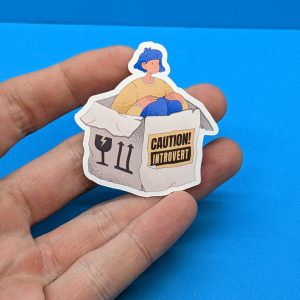 Personal Boundaries: Caution Introvert Sticker | Mental Health Stickers, Anti Social Stickers, Homebody Stickers, Funny Stickers