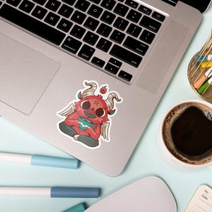 Caffeinated Conjuring: Baphomet Coffee Sticker | Baphomet Sticker, Goth Sticker, Aesthetic Sticker