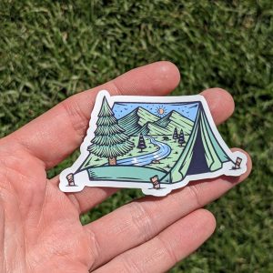 Wilderness Wonders: Scenic Camping Sticker | Nature Lover, Wilderness sticker, Travel Decal