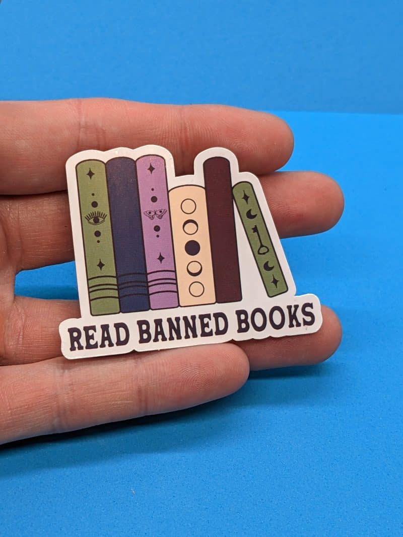 Celebrate Free Expression: Read Banned Books Sticker - Image 2