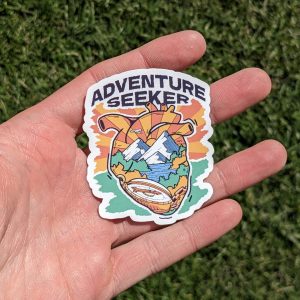 Adventure Seeker Sticker - Unique Nature Vinyl Decal for Laptops, Water Bottles, Phone Cases