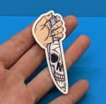 Skull Face Knife Sticker | Skull Sticker, Macabre art, Laptop Sticker, Water Bottle Decal