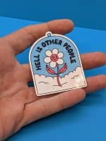 Hell is Other People | Introvert Sticker - Unique Vinyl Decal for Laptops, Water Bottles, Phone Cases