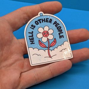 Hell is Other People | Introvert Sticker - Unique Vinyl Decal for Laptops, Water Bottles, Phone Cases