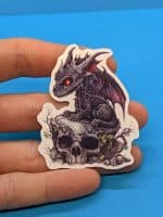 Dark Allure: Black Dragon Sticker | Skull sticker, Dragon Sticker, Gothic aesthetic