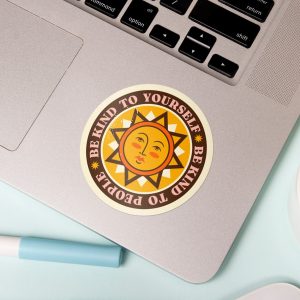 Be kind to yourself, be kind to people sticker | Laptop sticker, Positivity sticker, Kindness reminder