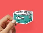 Cool Cooler Sticker, funny sticker, laptop sticker, humorous decal