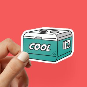 Cool Cooler Sticker, funny sticker, laptop sticker, humorous decal