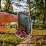 Cottagecore Vibes Witch Cabin in a Jar Sticker - Enchanting Decal for Nature and Magic Lovers