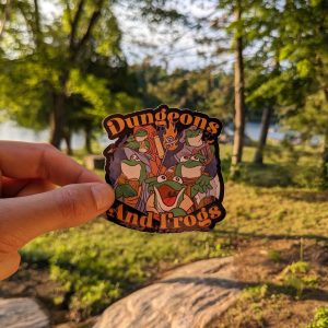 Funny Dungeons and Frogs Sticker - Hilarious DND Decal with Frog Adventurers
