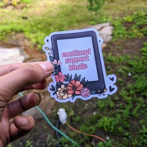 The Emotional support kindle sticker - Kindle stickers, bookish sticker, books lover gifts, books sticker