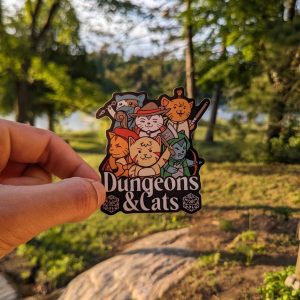 Dungeons and Dragons Sticker - Funny DND Cat Sticker