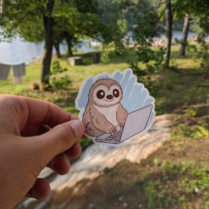 Cute Sloth Laptop Sticker - Adorable Decal for Tech-Loving Sloth Lovers