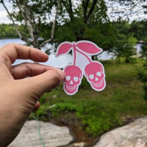 Cherry Skull Sticker | Hydroflask Stickers, Laptop Sticker, Cute Sticker