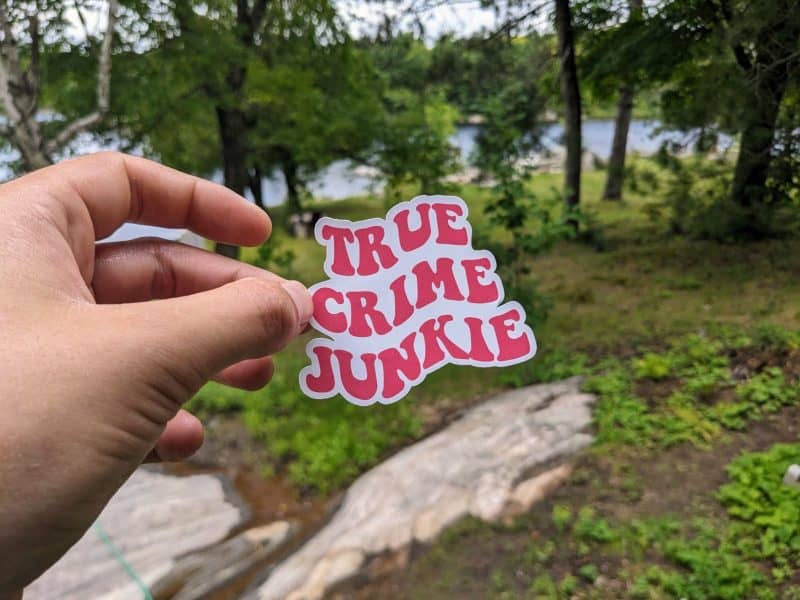 True Crime Junkie Sticker - Embrace Your Passion for Crime Mysteries