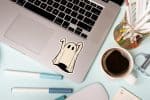 Ghoulishly Adorable Halloween Ghost Sticker - Stick it Anywhere for a Spooky Charm!