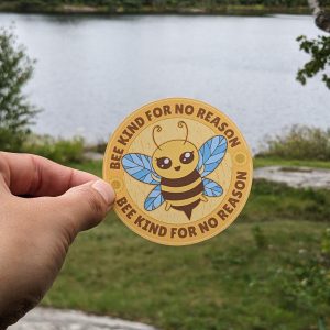 Cute Bee Sticker "Bee Kind For No Reason" | Perfect for Kindle, Journals, and Notebooks
