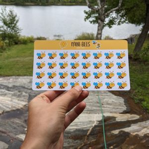 Cute Small Bee Sticker Sheet for Kindles, Journals, Laptops, and More!