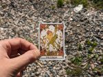 Frog Tarot Card Sticker - 'The Lovers' - Cute Spiritual Decal for Kindles, Journals, and More