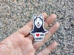 I Heart My Husky Sticker - Husky Lover Gift, Dog Sticker, Animal Sticker