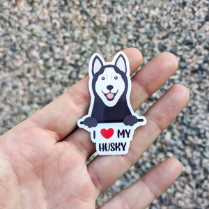 I Heart My Husky Sticker - Husky Lover Gift, Dog Sticker, Animal Sticker