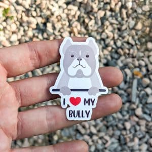 I Heart My Bully Sticker - Bulldog Lover Gift, Dog Sticker, Animal Sticker