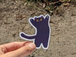 Luna the Cute Black Cat Sticker - Kindle Sticker, Laptop Sticker, Cute Sticker