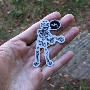 Funny Vinyl Skeleton Sticker