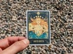 Tarot Card Sticker - 'Green Witch' - Cute Spiritual Decal for Kindles, Journals, and More